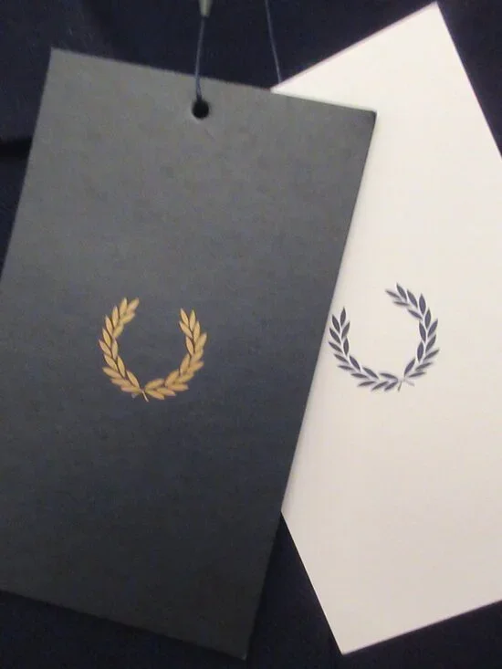 NWT Fred Perry Women's Twin Dipped Polo Black / Putty Pink - Picture 8 of 10